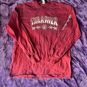 Thrasher Burgundy Long Sleeve Tee